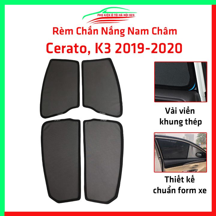 Bộ rèm chắn nắng KIA Cerato, K3 2019-2020 cố định nam châm thuận tiện