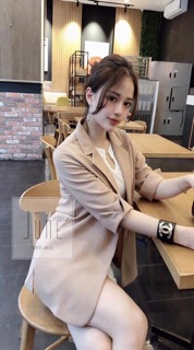 Áo vest nâu sữa