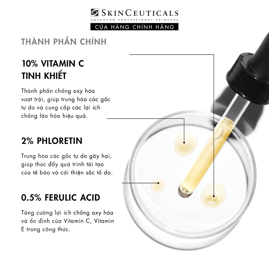 Skinceuticals Phloretin CF bảo vệ da, làm sáng, làm đều màu da và dưỡng da săn chắc 30ml