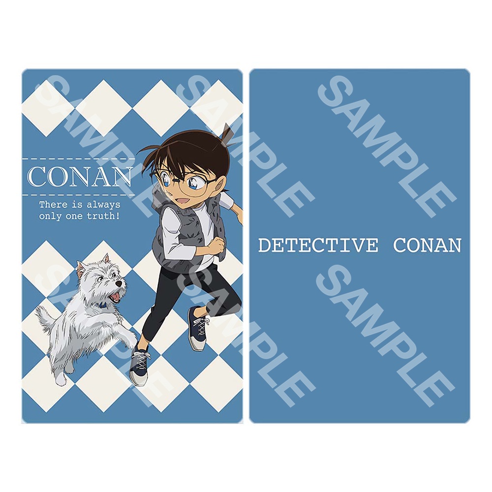 Ảnh card bo góc in hình DETECTIVE CONAN ver CHÓ - Thám Tử Lừng Danh thẻ bo viền 5*8cm anime chibi sưu tập