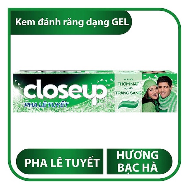 Kem Đánh Răng Closeup bạc hà, lộc đề, trắng sáng 180g các loại