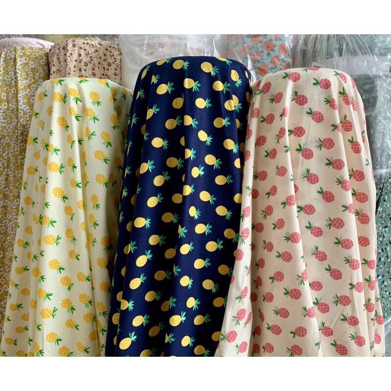 vải thô cotton quả dứa