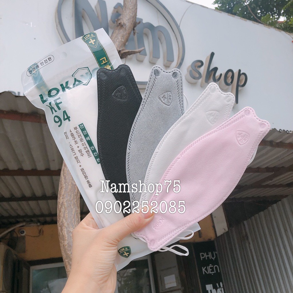 [CÓ SẴN] 1 Thùng 300 chiếc Khẩu Trang KF94 LOKA Mask 4D Kháng Khuẩn Chính Hãng Công nghệ Hàn Quốc Hàn 4 lớp dạng Hộp/Túi