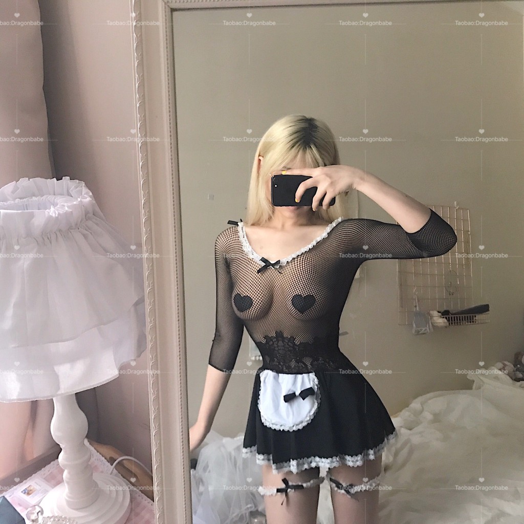 Váy ngủ Cosplay Sexy đủ phụ kiện kèm tất | BigBuy360 - bigbuy360.vn