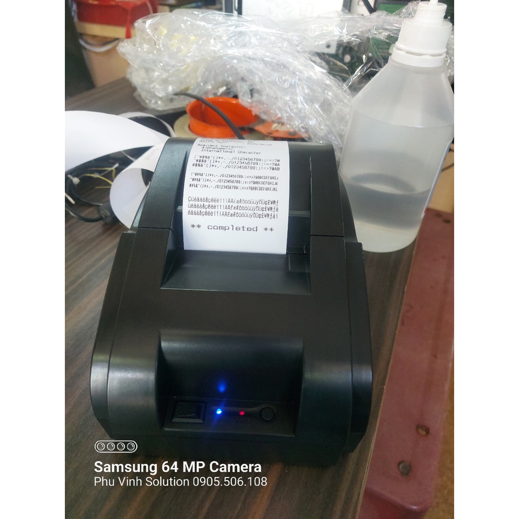 MÁY IN BILL, IN HÓA ĐƠN KHỔ 58 KẾT NỐI USB IN TỪ MÁY TÍNH KẾT NỐI PHẦN MỀM KIOTVIET, SAPO, POS365 ( New)