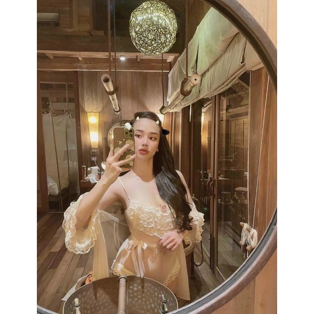 Choàng Ngủ Sexy ,Váy Ngủ Jum Phối Ren Tầng, Đầm Mặc Nhà Quyến Rũ Cho Các Nàng Từ 40-54kg. | BigBuy360 - bigbuy360.vn