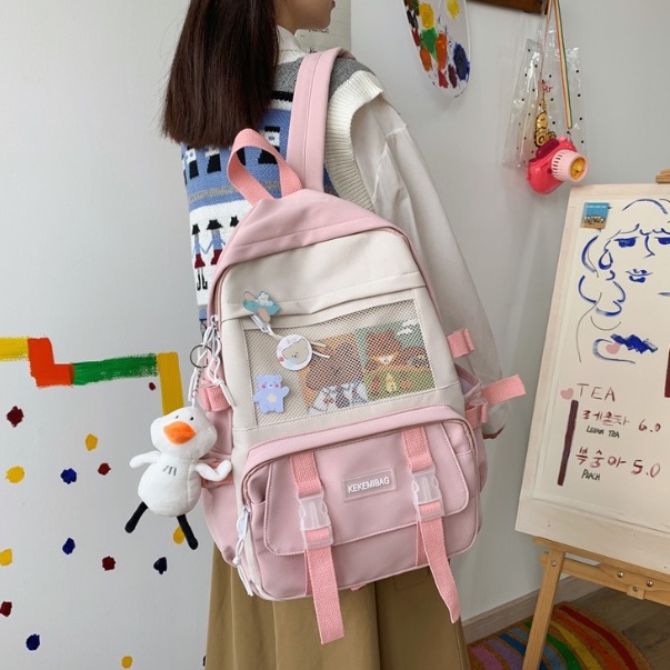 Balo Ulzzang Hàn Quốc Nam Nữ Thời Trang Giá Rẻ Cute Dễ Thương Basic BL 615