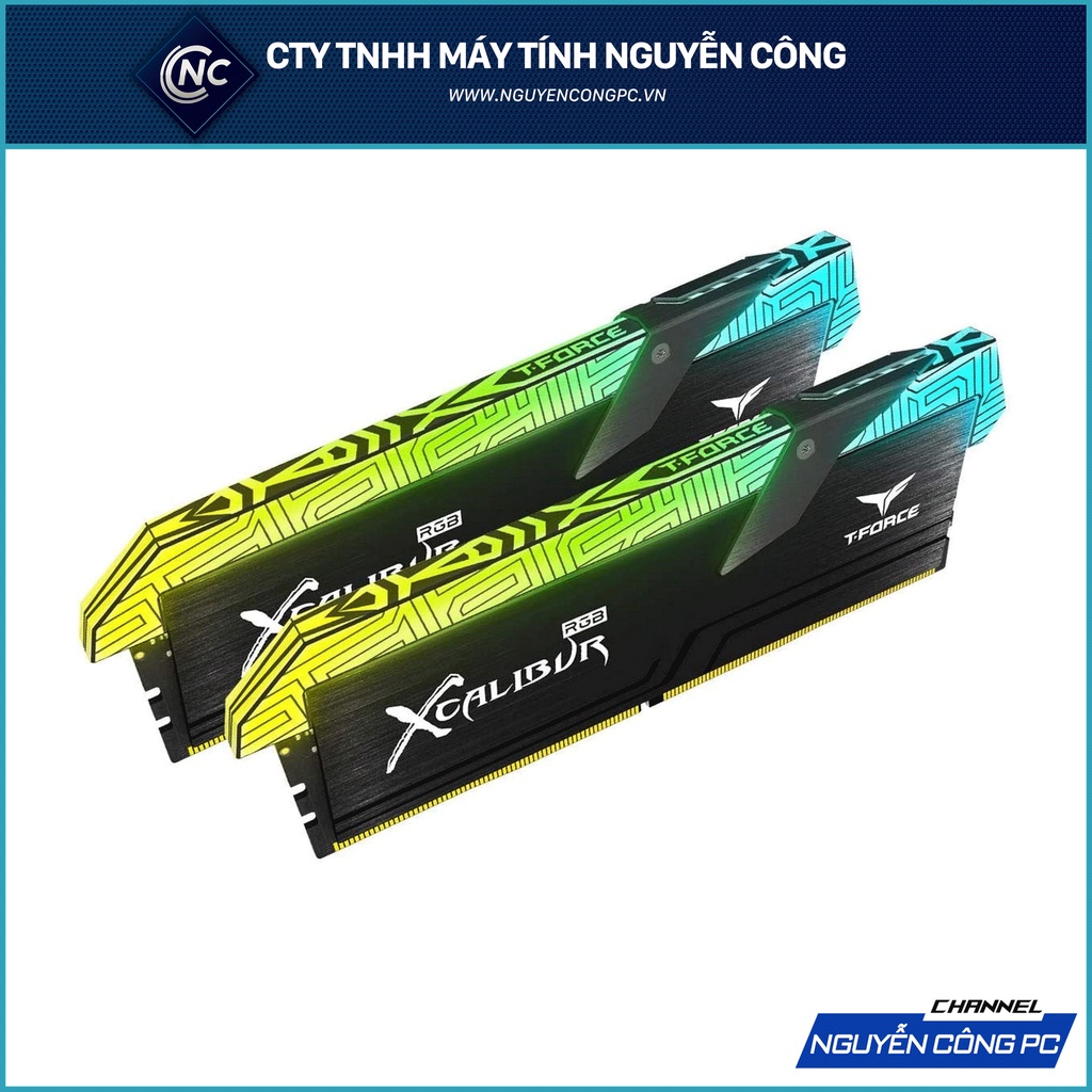 RAM TEAMGROUP TForce Xcalibur RGB 16GB (8GBx2) Bus 3600 CL18 Black DDR4