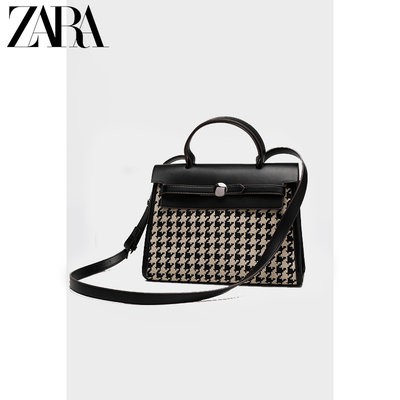 Túi nữ ZARA mua hàng chính hãng Hồng Kông túi xách cổ điển mẫu mới 2021 Túi Kelly đeo chéo một bên vai Chidori