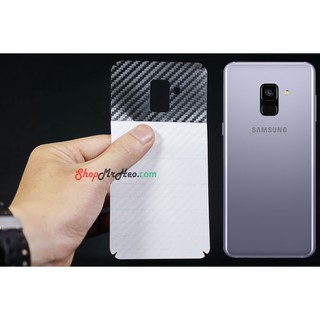 Bộ 3 skin dán mặt sau lưng vân 3d samsung a8 2018