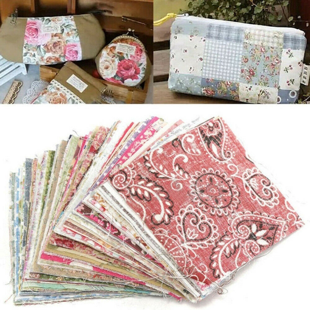 Bộ 100 Miếng Vải Cotton In Họa Tiết Kích Thước 10x10cm