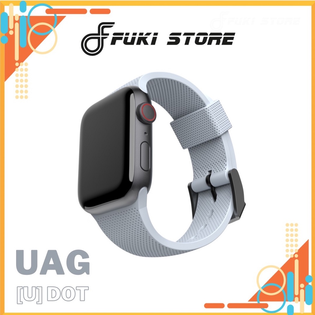 [Chính hãng]✨Dây Đeo Apple Watch UAG [U] - Dot màu Sierra Blue Silicone 38/40/41mm 42/44/45mm Siêu Hot