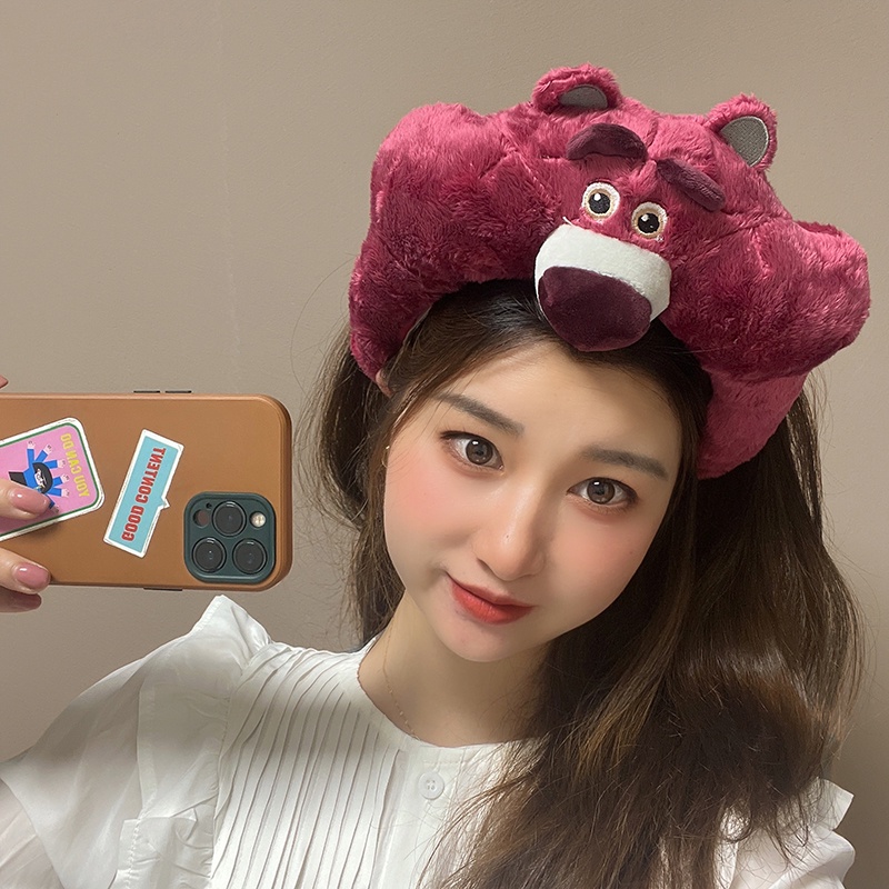 Băng Đô Cài Tóc Hình Gấu / Dâu Tây Dễ Thương Thời Trang Hàn Quốc