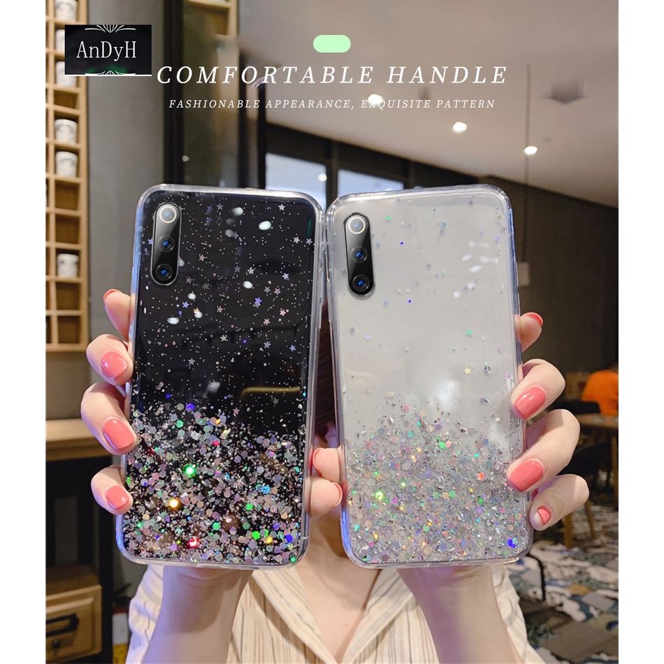 Ốp Điện Thoại Tpu Dẻo Họa Tiết Ngôi Sao Lấp Lánh Cho Oppo Realme C11 C15