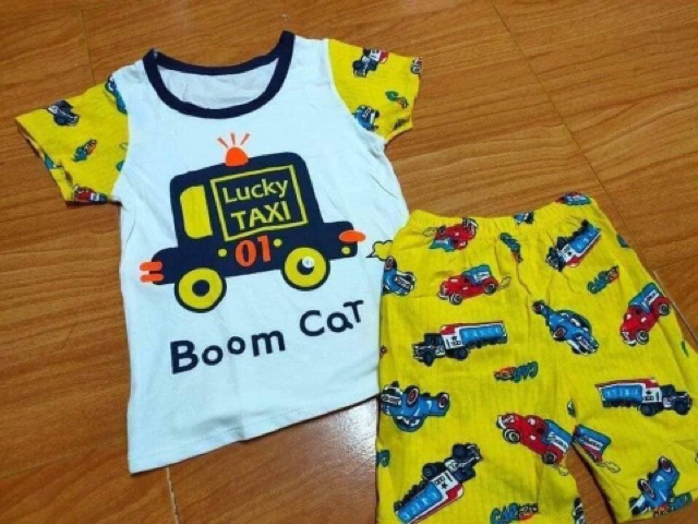 Bộ cotton hè nhiều hình cho bé trai - BR20T