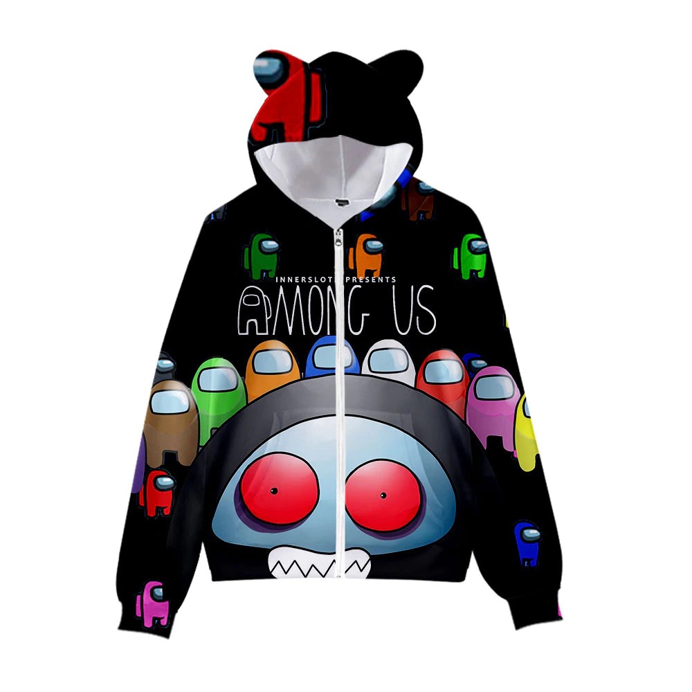 Áo Hoodies Có Nón Khóa Kéo Thời Trang 3-14 Tuổi