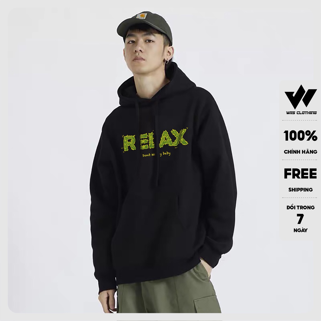 Áo hoodie form rộng WIIS unisex nỉ bông Relax thời trang nam nữ oversize ulzzang