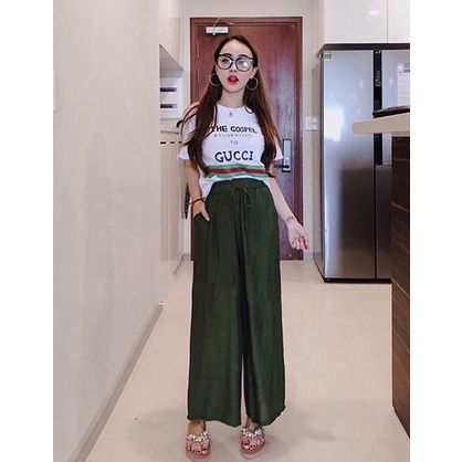 QUẦN ỐNG RỘNG THỜI TRANG NỮ, CHẤT LIỆU VẢI ĐŨI, DÀY DẶN, THOÁNG MÁT, NHIỀU MÀU,TỪ 40-60KG