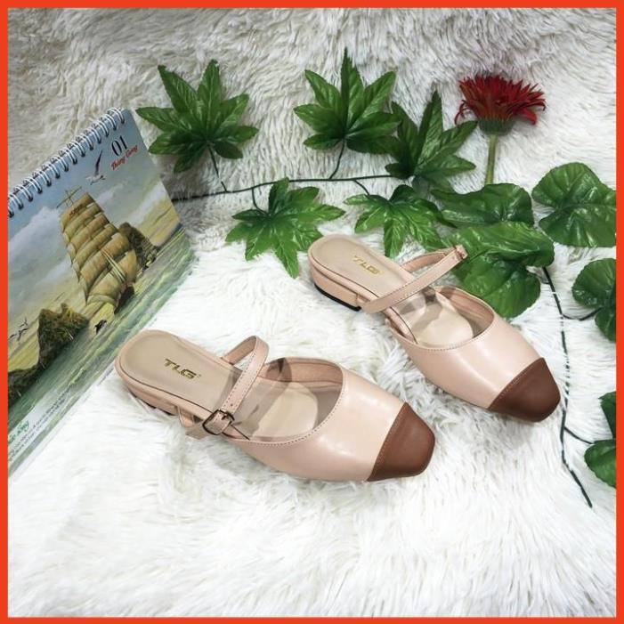 👠 TLG 👠 Giày sục nữ thời trang hở gót mũi tròn siêu độc cực trend 21276
