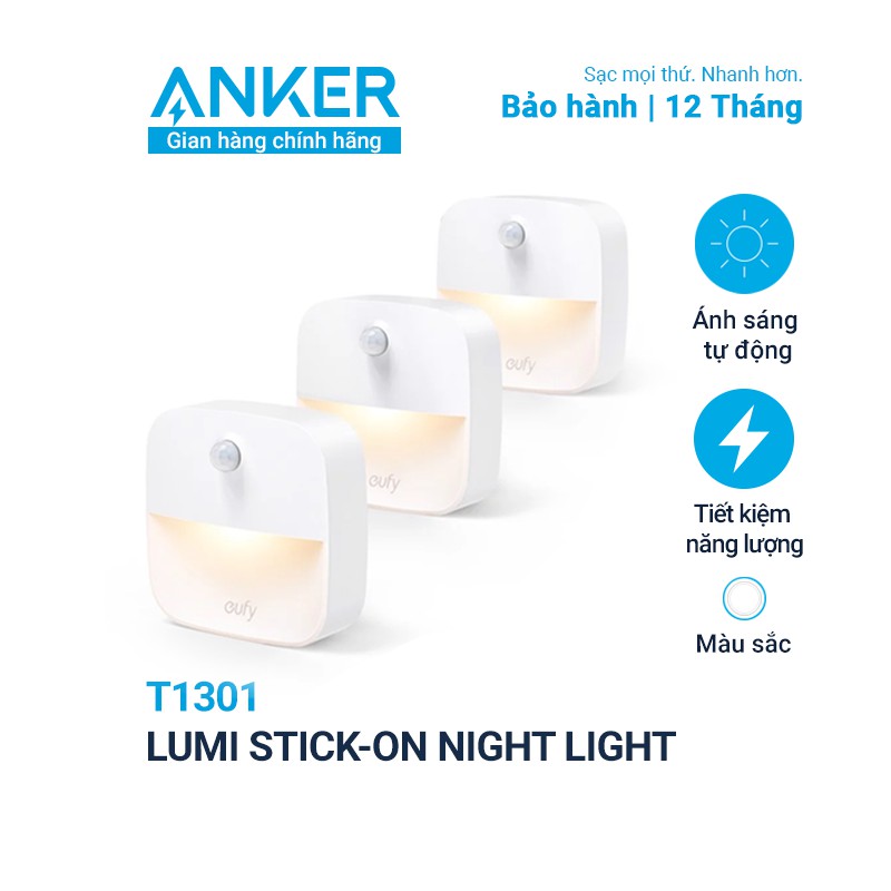 Bộ 3 đèn Eufy Lumi Stick-On Night Light, 0.1W - T1301