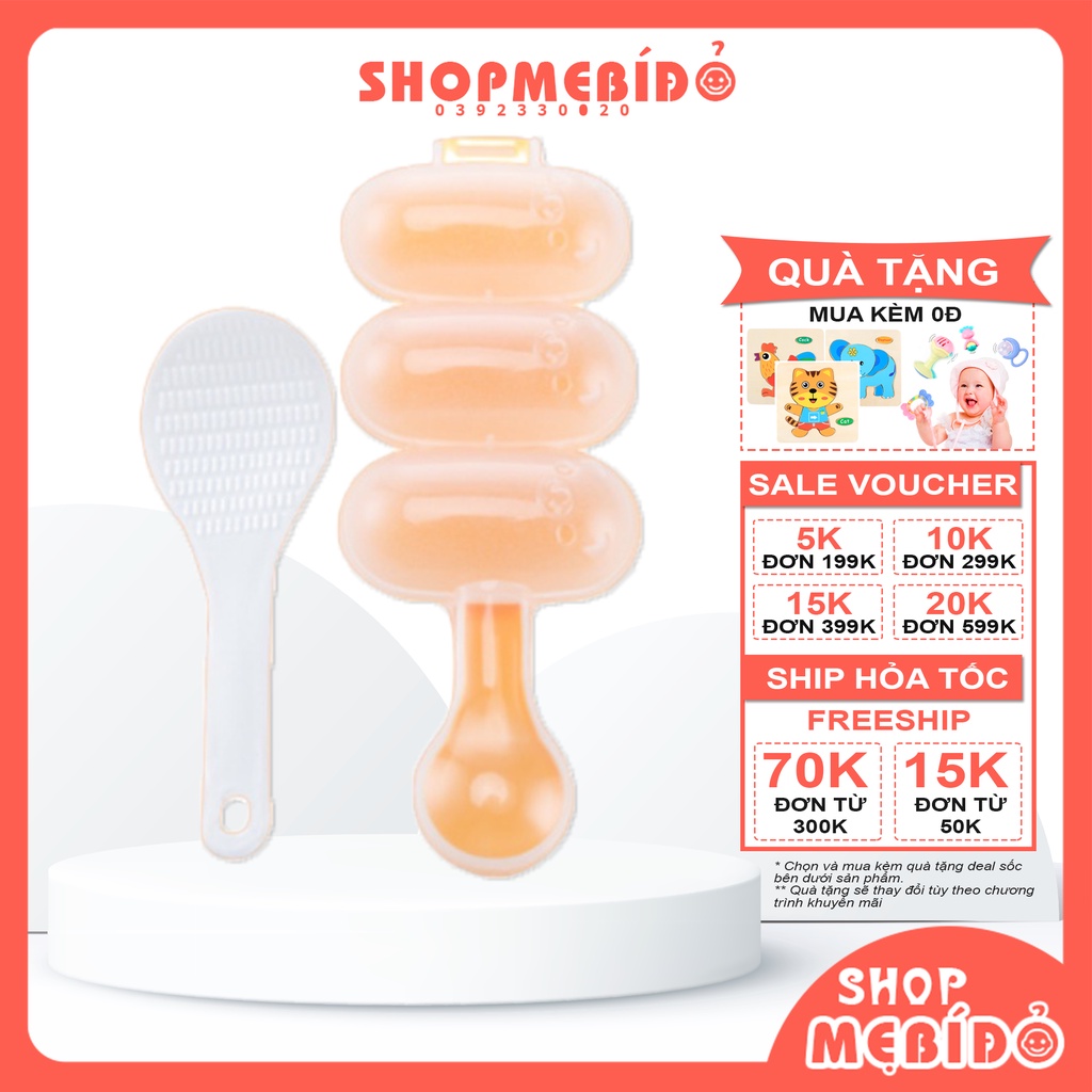 Khuôn Lắc Cơm Làm Bento Cơm Nắm Xuất Nhật Kèm Vá Có Hộp Cho Bé