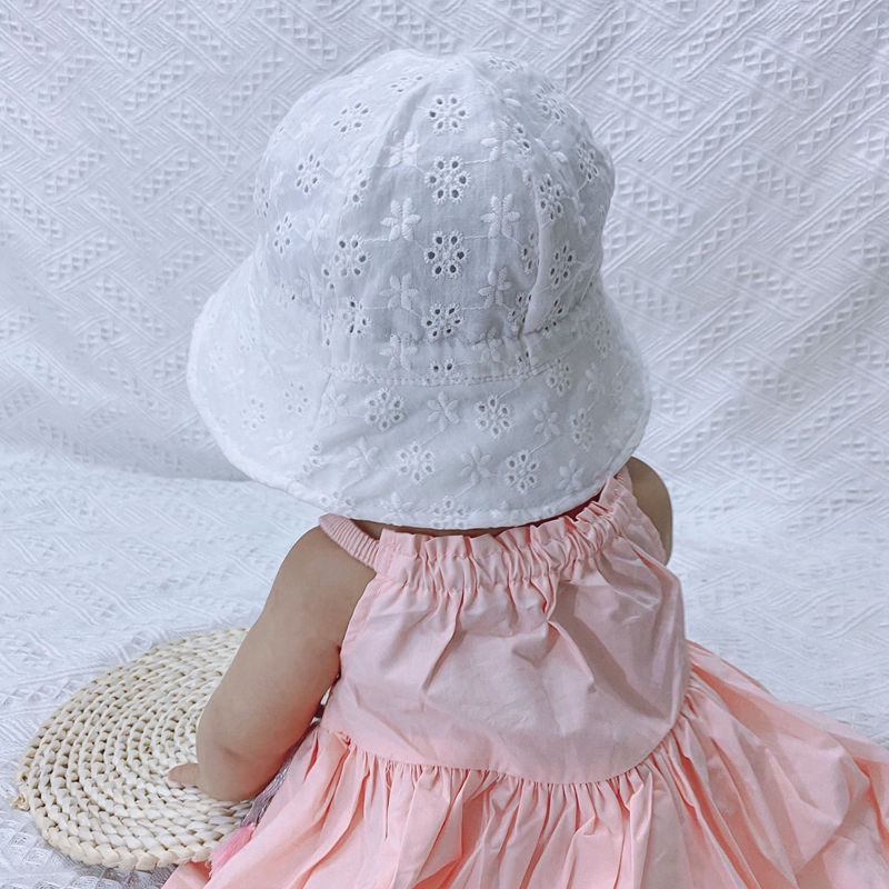 Breathable Baby Sun Hat Outdoor Bucket Cap Hollow Infant Baby Caps