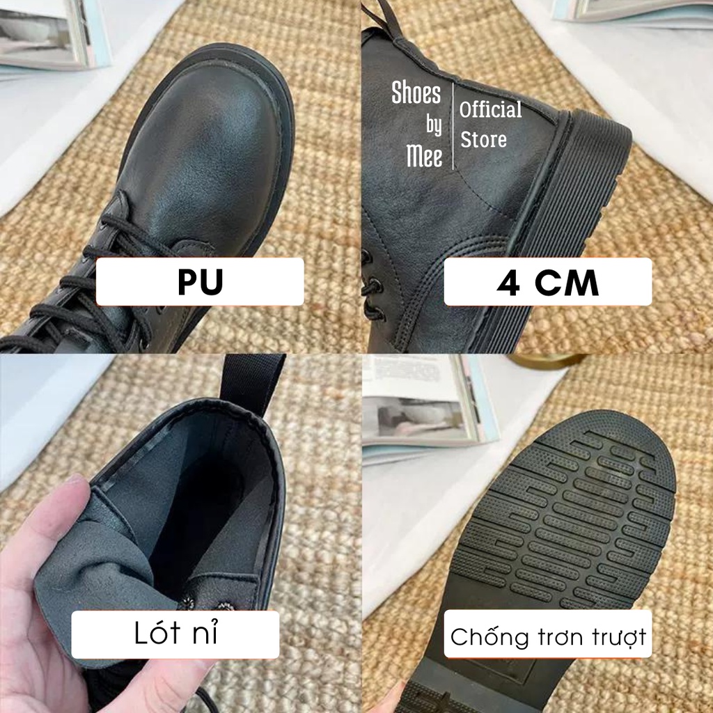 Giày Bốt Nữ Cao Cổ, FULLBOX 2021, Shoes by Mee Boots Cao Cổ Cao Cấp, Dễ Mix Đồ, Phong Cách Hàn Quốc, Lót Nỉ Êm Chân | BigBuy360 - bigbuy360.vn