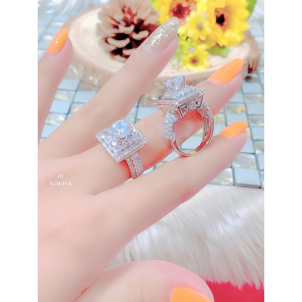 UHA - Nhẫn nữ UHA mạ 18k - xi kim đính đá CZ N756