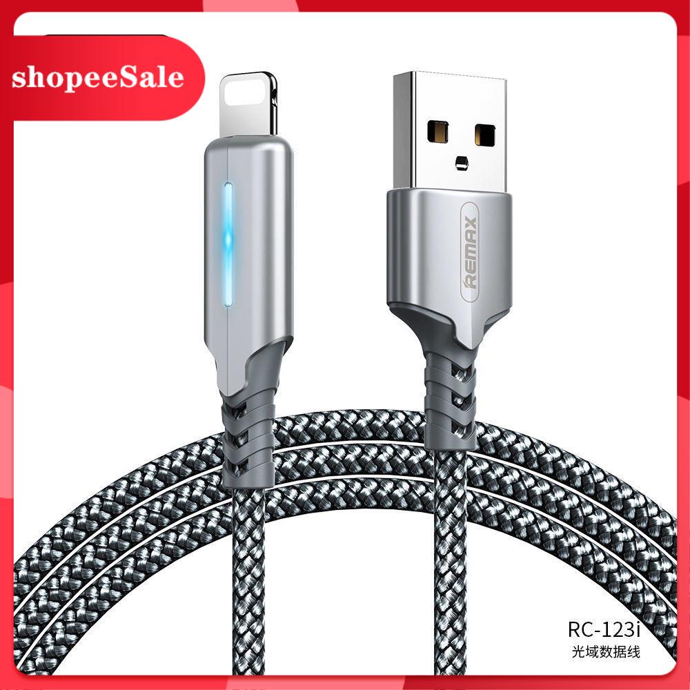 (Hàng Mới Về) Dây sạc iPhone tự ngắt chính hãng Remax 123i - Cáp Lightning iPhone 5 - SE - 6 - 7 - 8 - X - Xs - Xs max V
