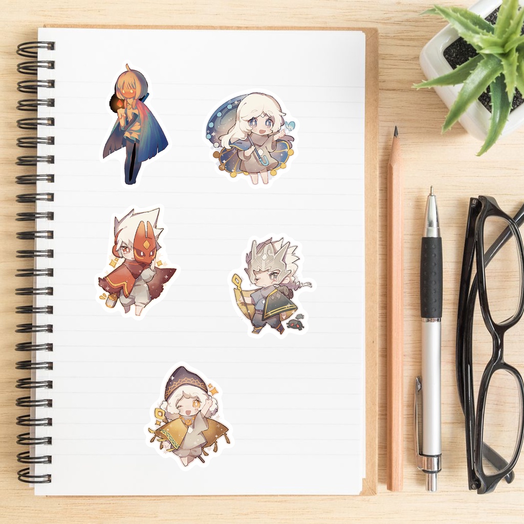 Set 50 miếng dán chống thấm nước hình Game Sky: Kids of Light trang trí hành lý/xe đạp