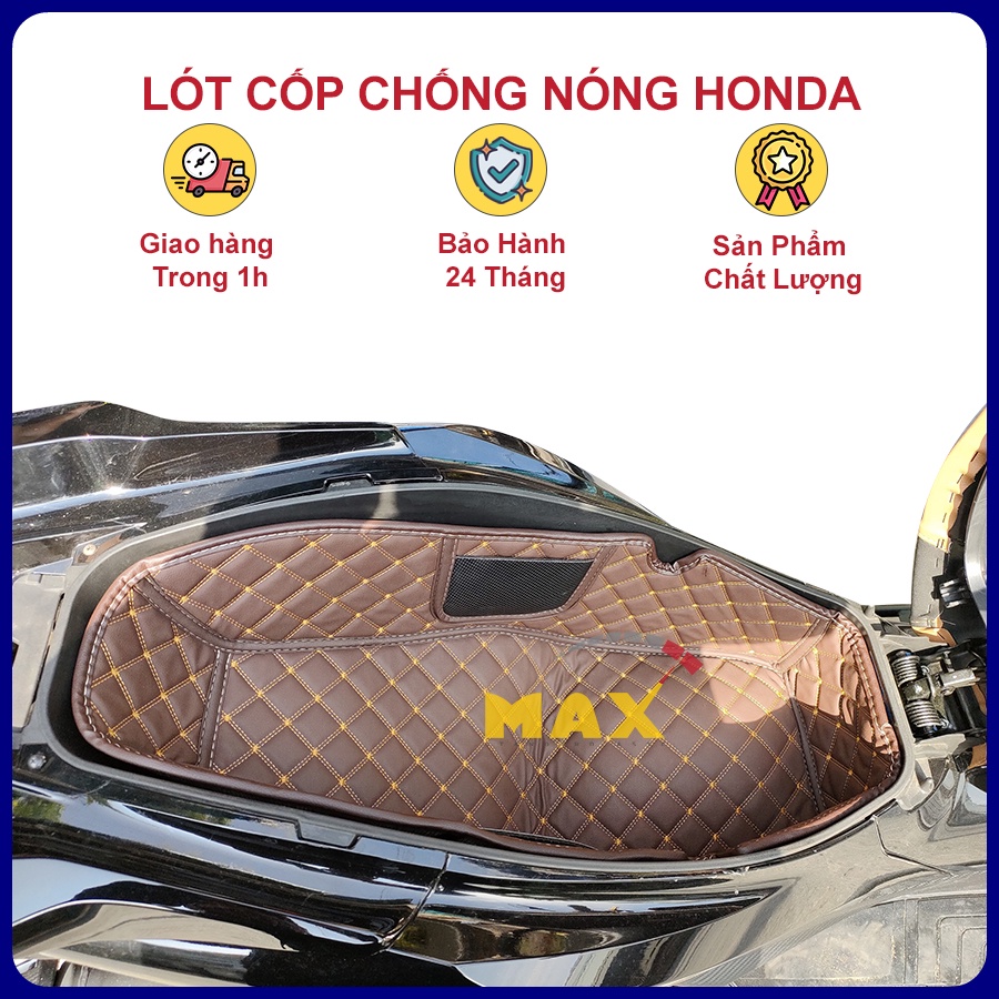 Lót Cốp Da HONDA PCX Chống Nóng Chống Sốc Lót Cốp Xe Máy Có Túi Đựng Giấy Tờ MAX STORE