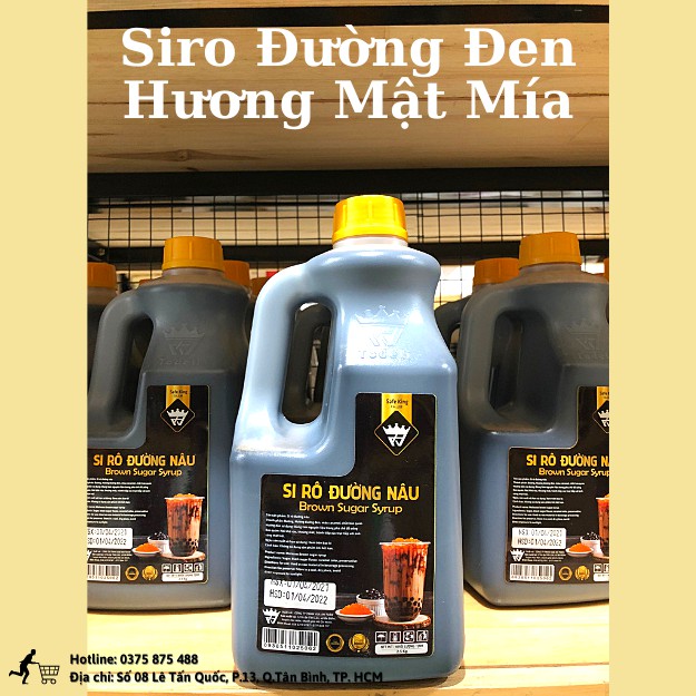 Sirup Đường Nâu, Đường Đen Hương Mật Mía Chai 2.5kg Nấu Ra Thành Phẩm 4 Lít