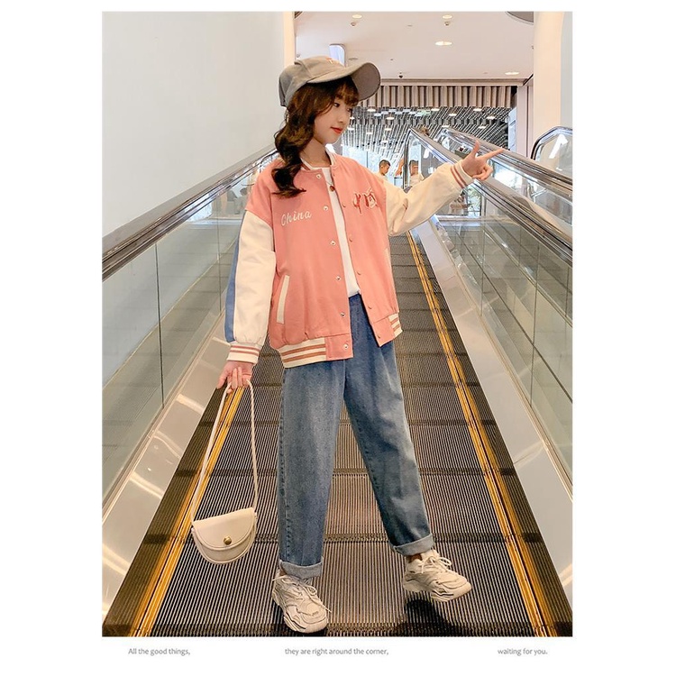 Áo khoác bóng chày dễ thương phong cách Phương Tây thời trang xuân thu cho bé gái