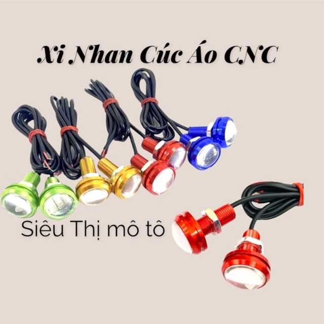 Đèn xi nhan cúc áo vỏ Nhôm CNC