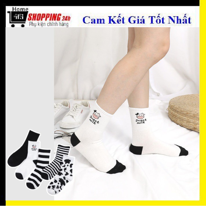 ☀️Vớ Tất Nam Nữ Unisex Bò Sữa Cực Đẹp Hot Trend Hiện Nay☀️