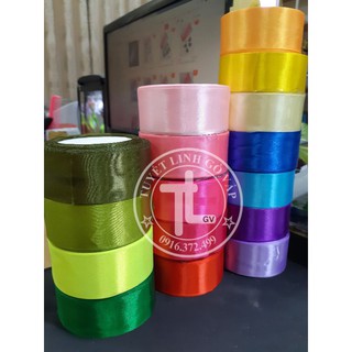 Dây ruban lụa bóng  4cm :90k / 2 cuộn