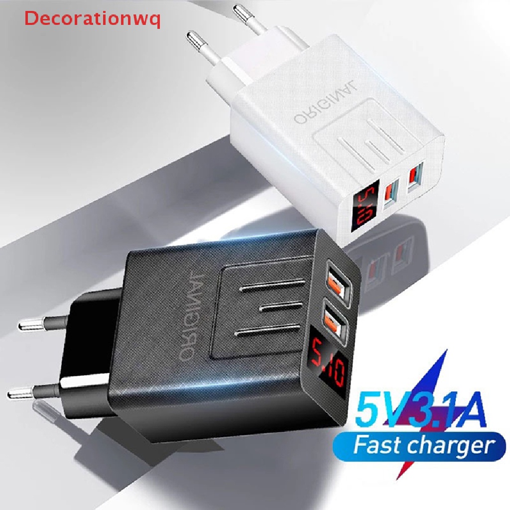 Củ Sạc Nhanh QC 3.0 45W Có Màn Hình LED Hiển Thị Kỹ Thuật Số Cho Điện Thoại Mới