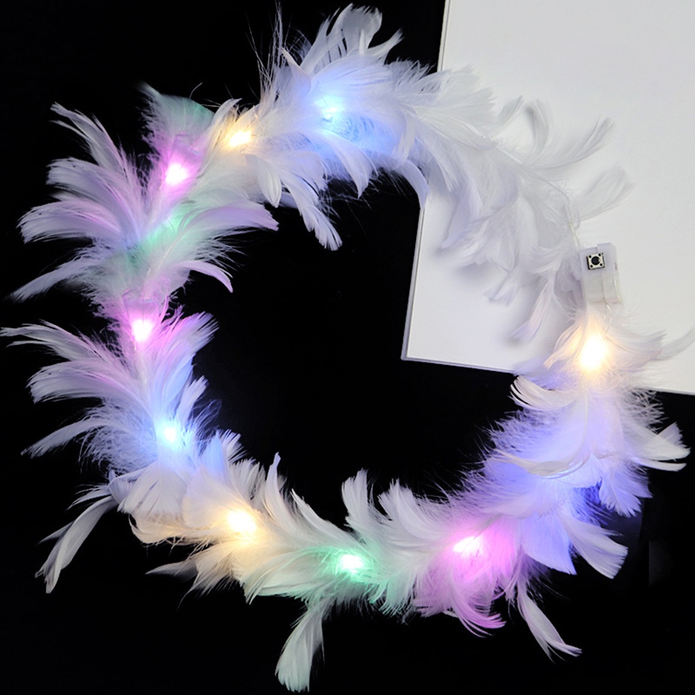 Vòng Hoa Đội Đầu Gắn Đèn LED Phát Sáng