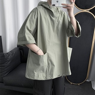 Áo hoodie tay lửng dáng rộng năng động cho ngày hè