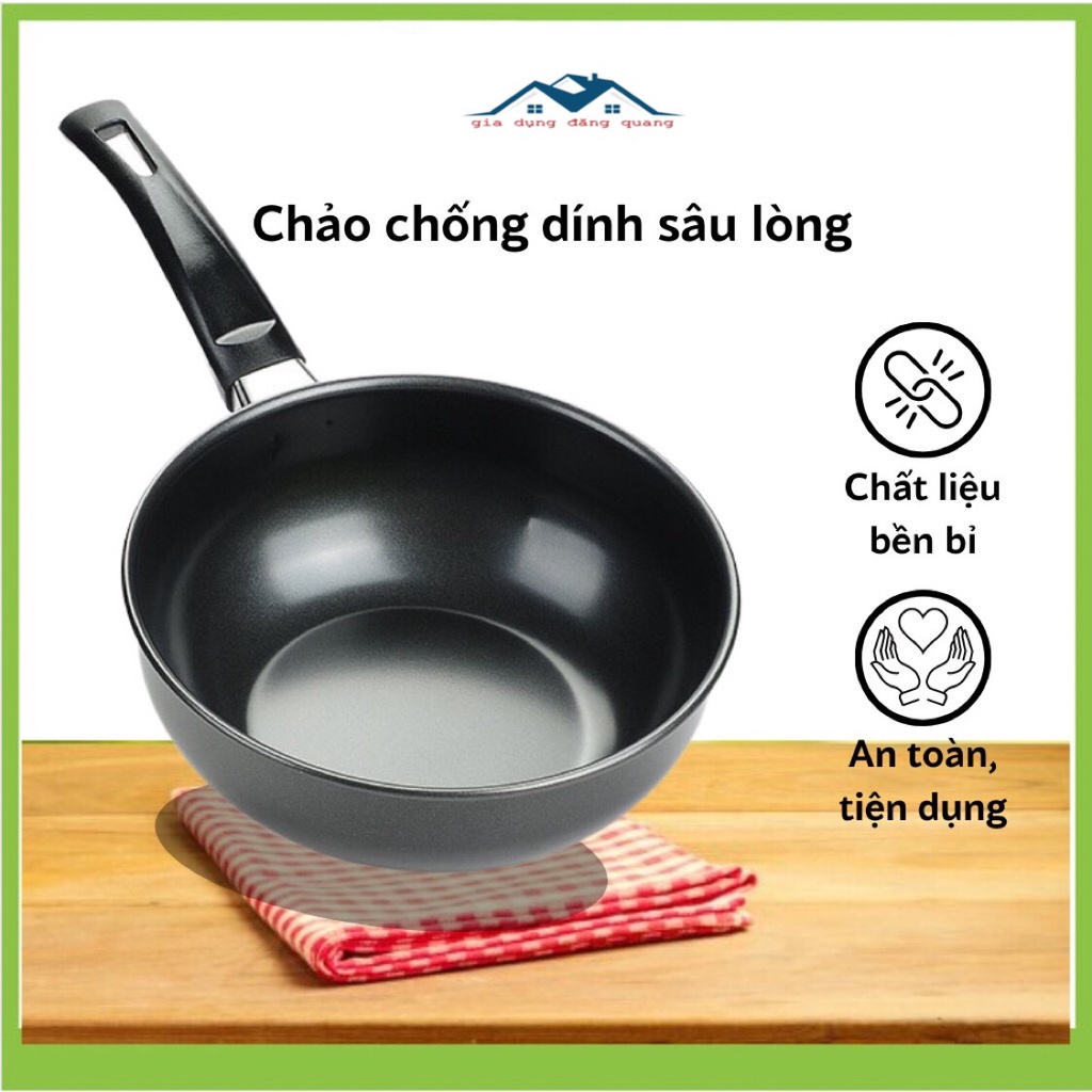 [giá rẻ ] CHẢO SÂU LÒNG CHỐNG DÍNH CHIÊN DẦU 18CM-HÀNG Loại 1