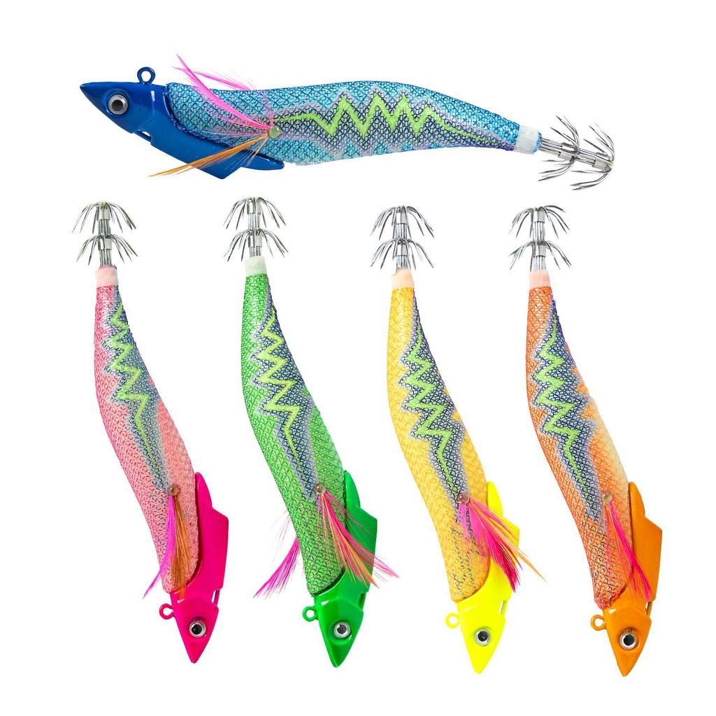 MUVAKO Mồi Câu Cá Giả Hình Con Tôm Bằng Gỗ Mềm Dạ Quang