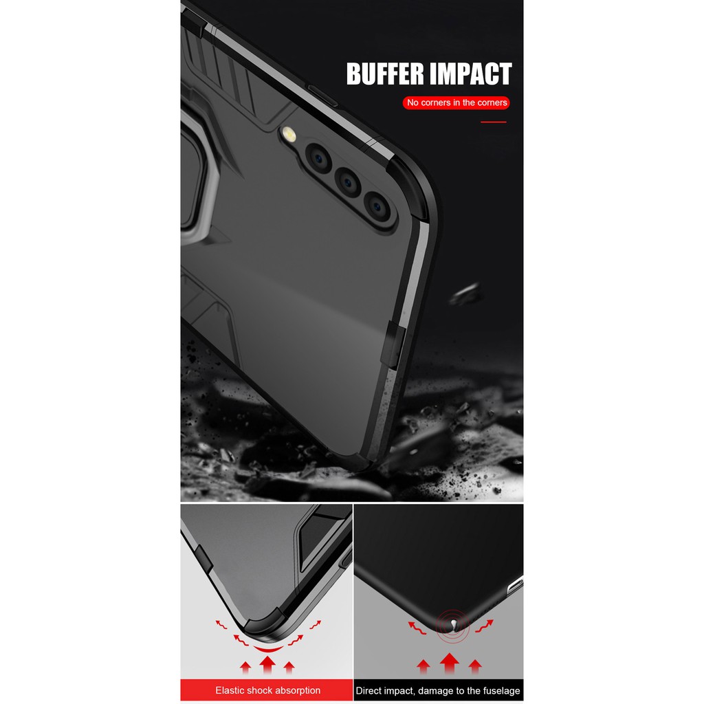 Ốp lưng chống sốc có nhẫn đỡ hút nam châm trên xe ô tô cho Samsung SS A10S A20S A30S SS A50S