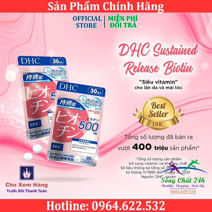 Viên Uống Biotin Ngăn Rụng Tóc DHC Sustained Release Biotin Nhật Bản