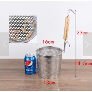 Vợt trụng hủ tiếu inox (vá trụng hủ tiếu inox) - 13x16cm