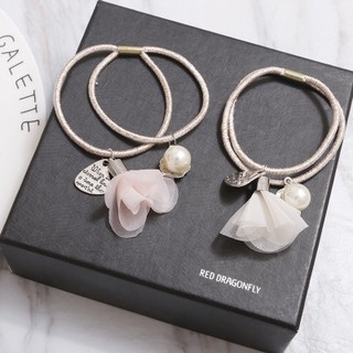 dây cột tóc hoa rơi nhỏ hàn quốc