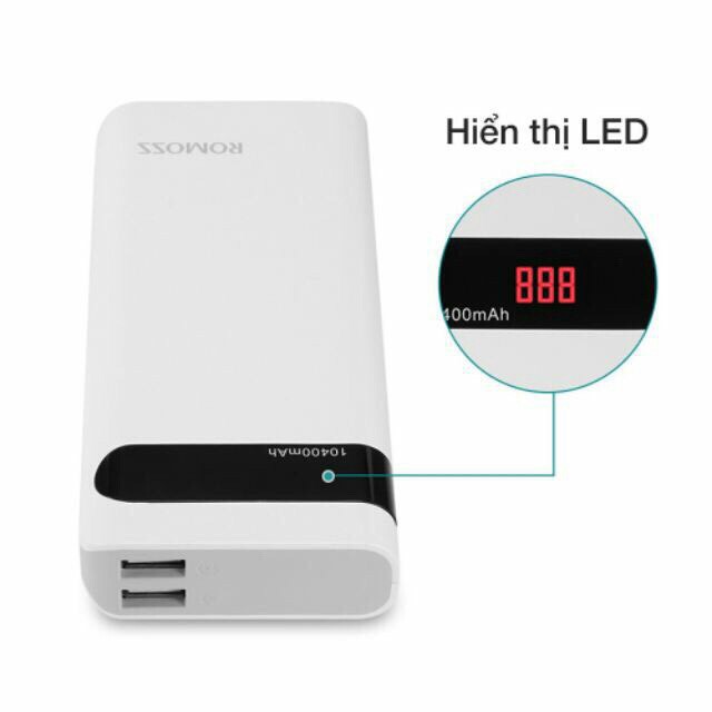 [CHÍNH HÃNG] Sạc Dự Phòng Romoss Sence 4P 10.000mah - Màn Hình Led Model New - Bảo Hành 12 Tháng