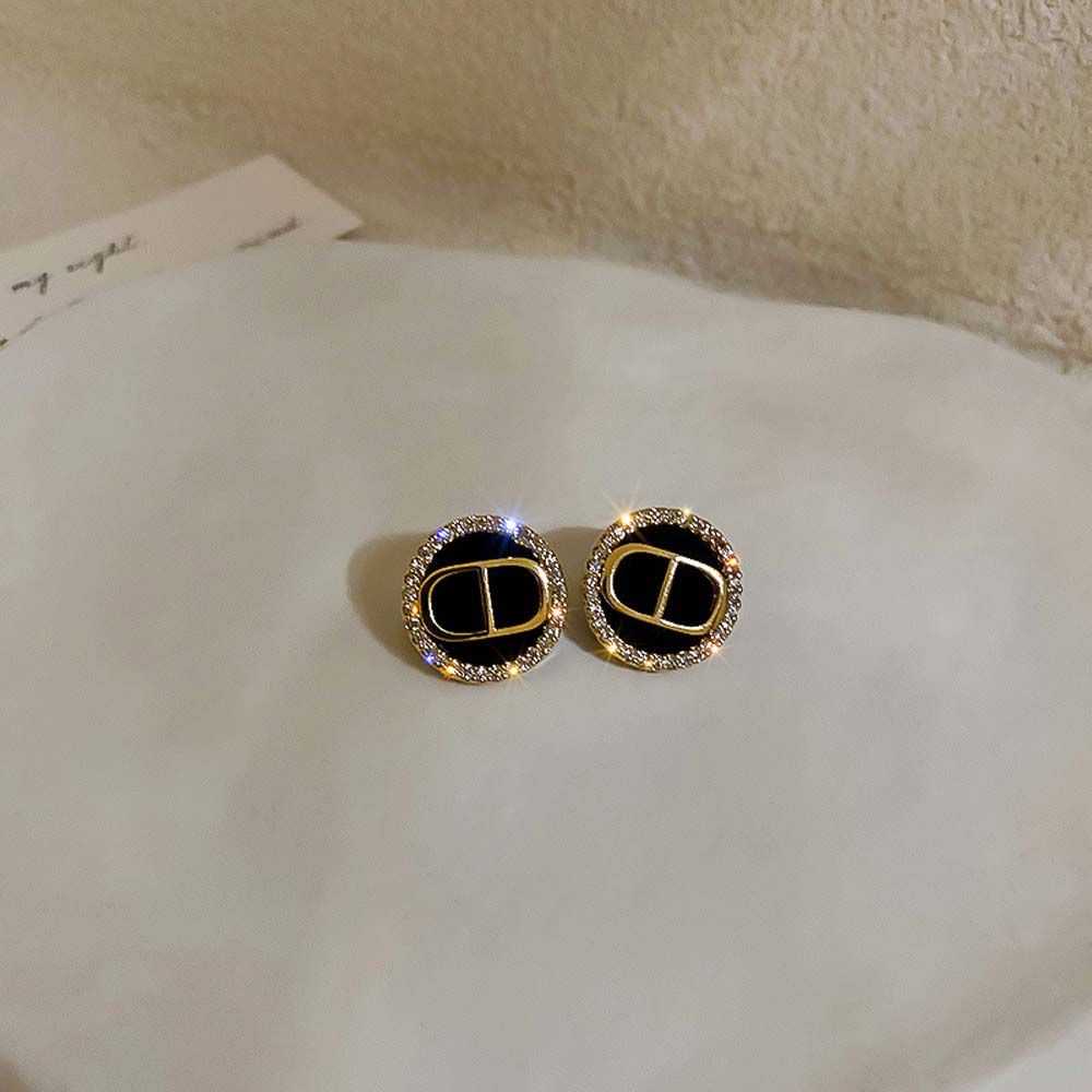 Khuyên tai họa tiết chữ cái phong cách Hàn Quốc sang trọng thời trang cho nữ