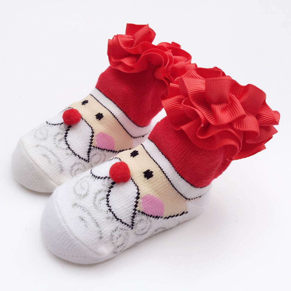 Vớ Sanlutoz Cotton Ren Phong Cách Giáng Sinh Cho Bé