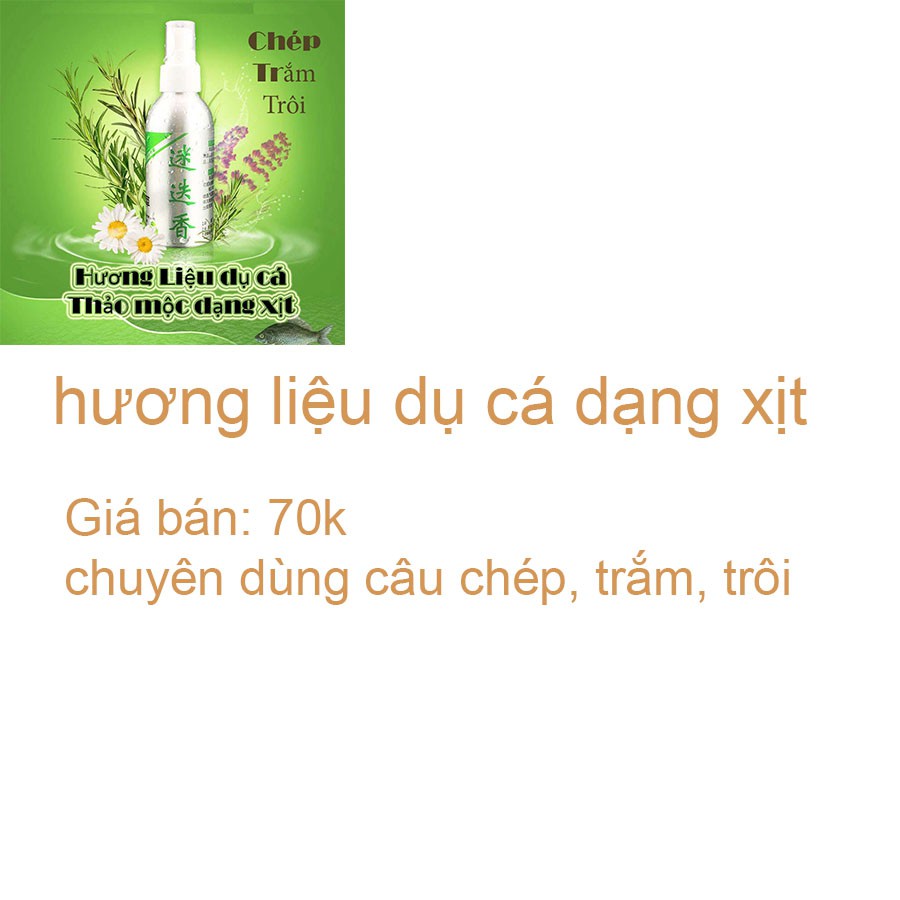 Bình xịt dụ cá tinh chất tự nhiên hương thảo mộc, dụ cá rô phi, chép, trắm, trôi