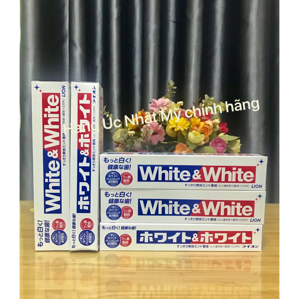 Kem đánh răng White and White Lion 150g [Hàng nội địa Nhật]